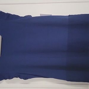 Flutter Sleeve Navy Mix Media Tank